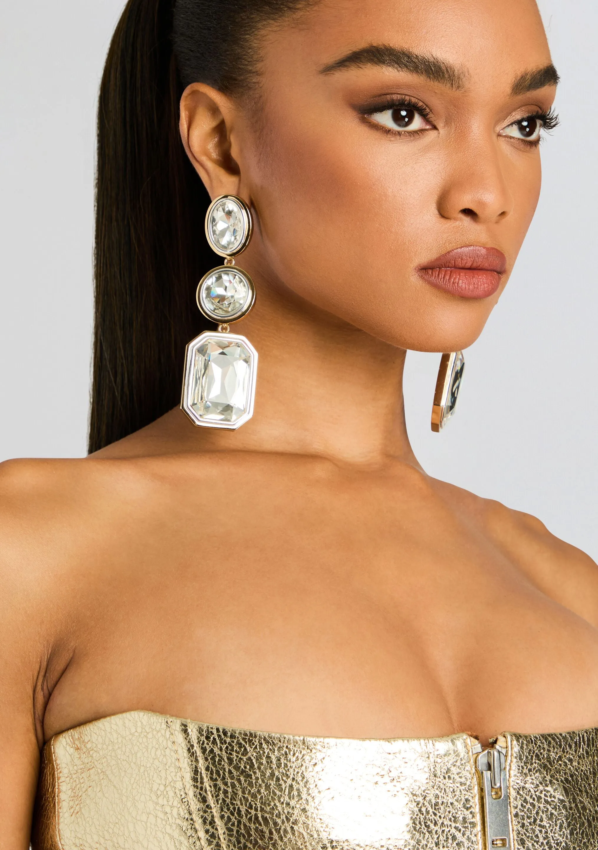 Camille Gemstone Drop Earrings