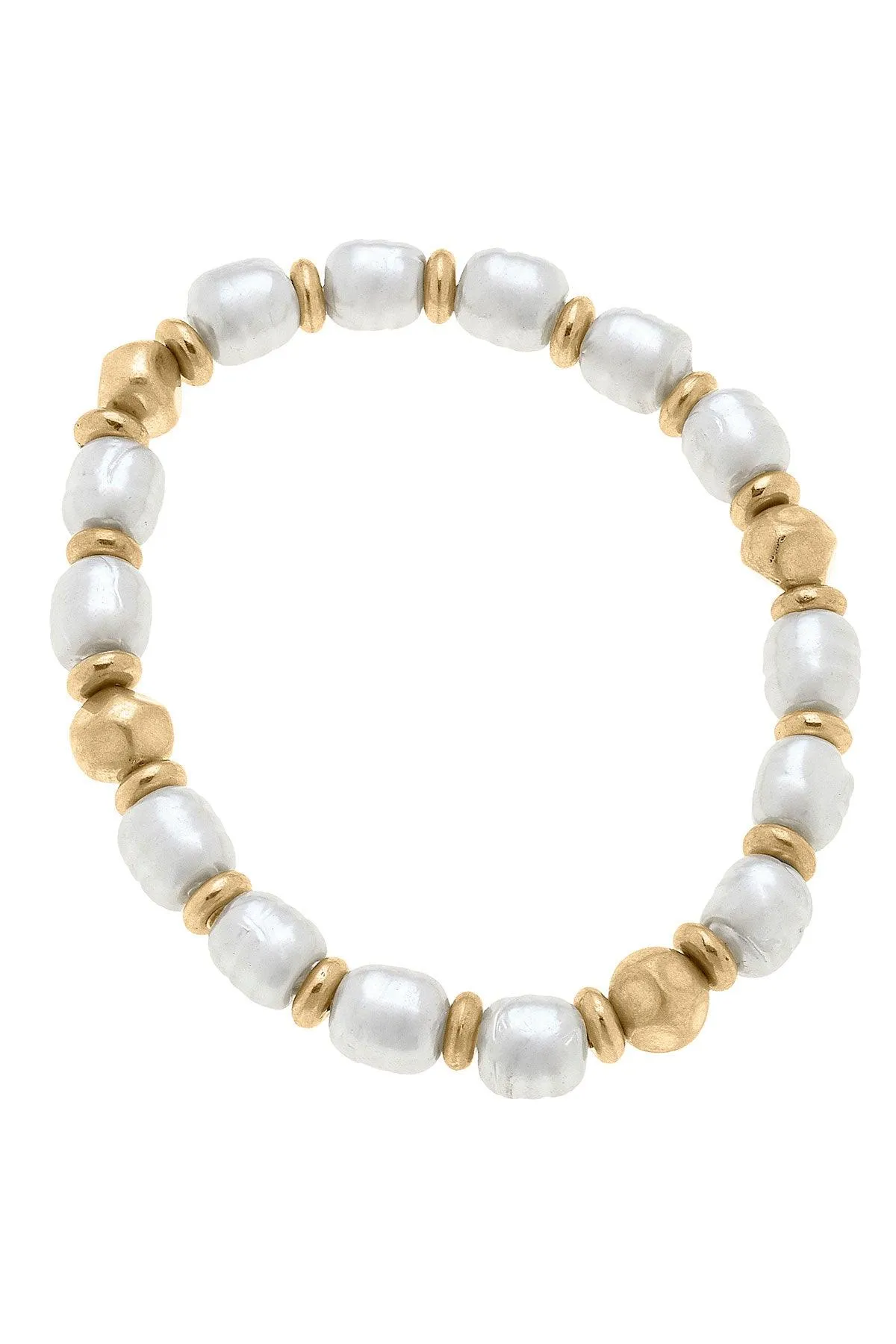 Canvas Lenon Freshwater Pearl Stretch Bracelet