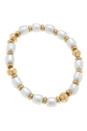 Canvas Lenon Freshwater Pearl Stretch Bracelet