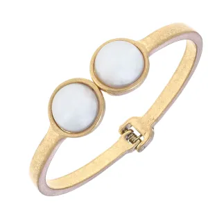 Cassie Pearl Hinge Bangle