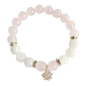 Chakra Moonstone & Rose Quartz Bracelet