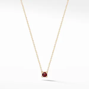 Chatelaine® Kids Necklace with Garnet in 18K Gold, 4mm