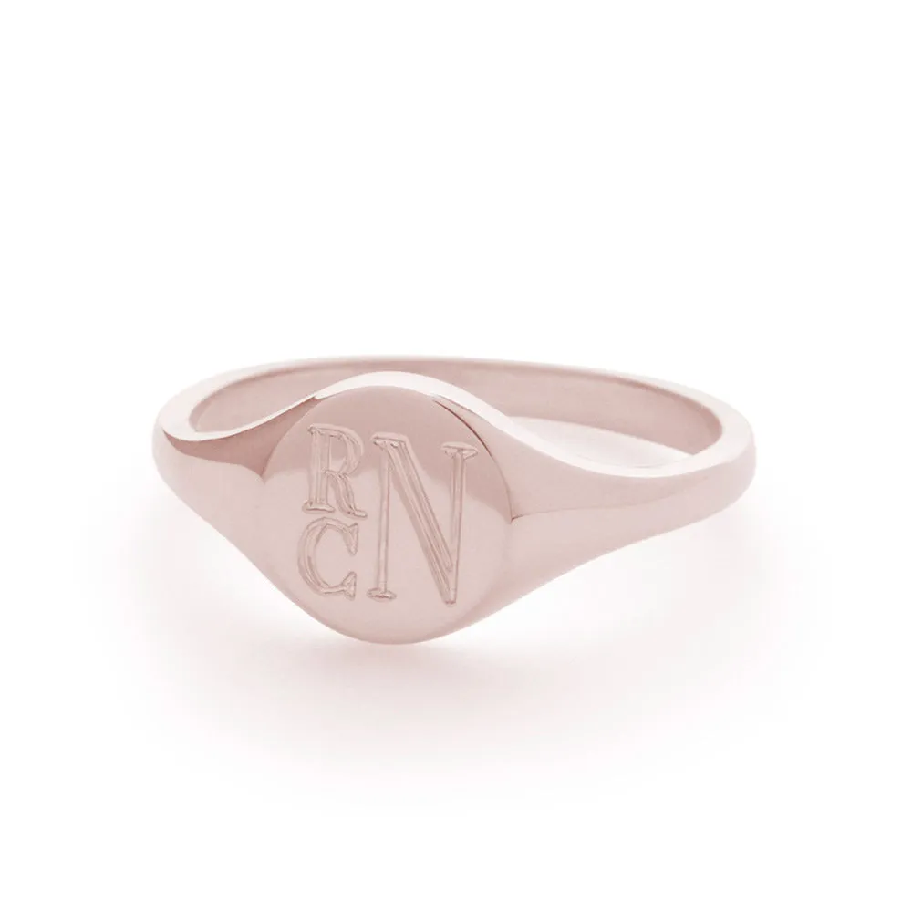 Classic Signet Ring in Rose Gold