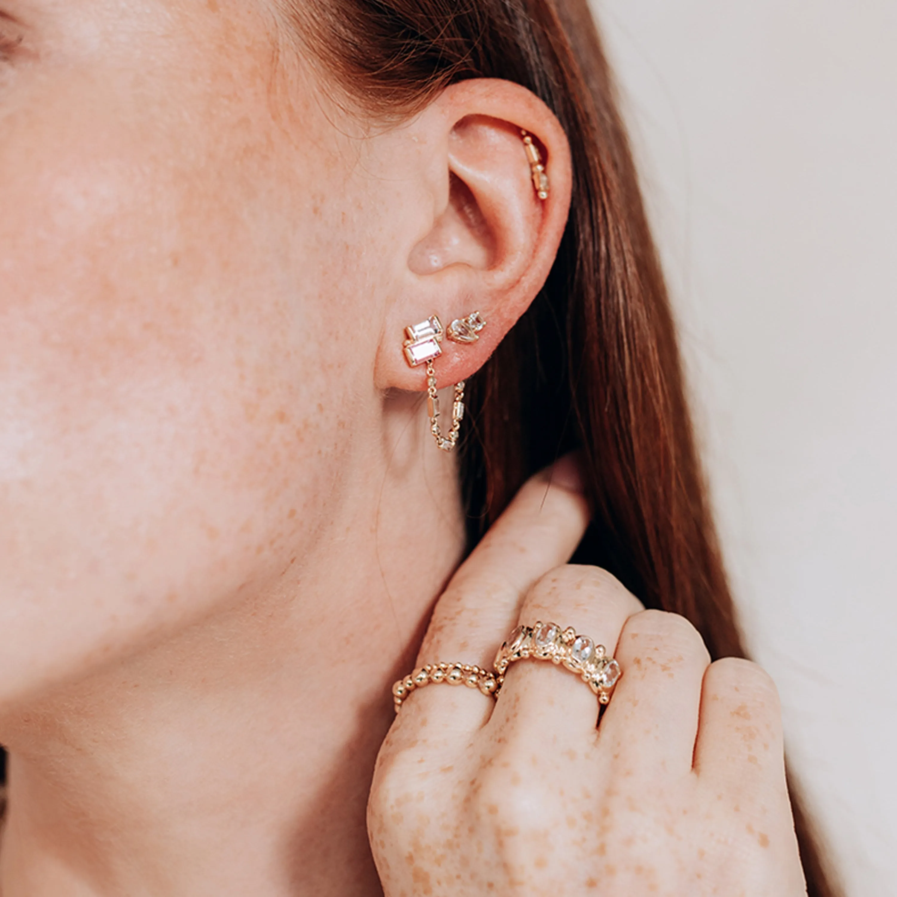 Cléo Deux Carré Studs