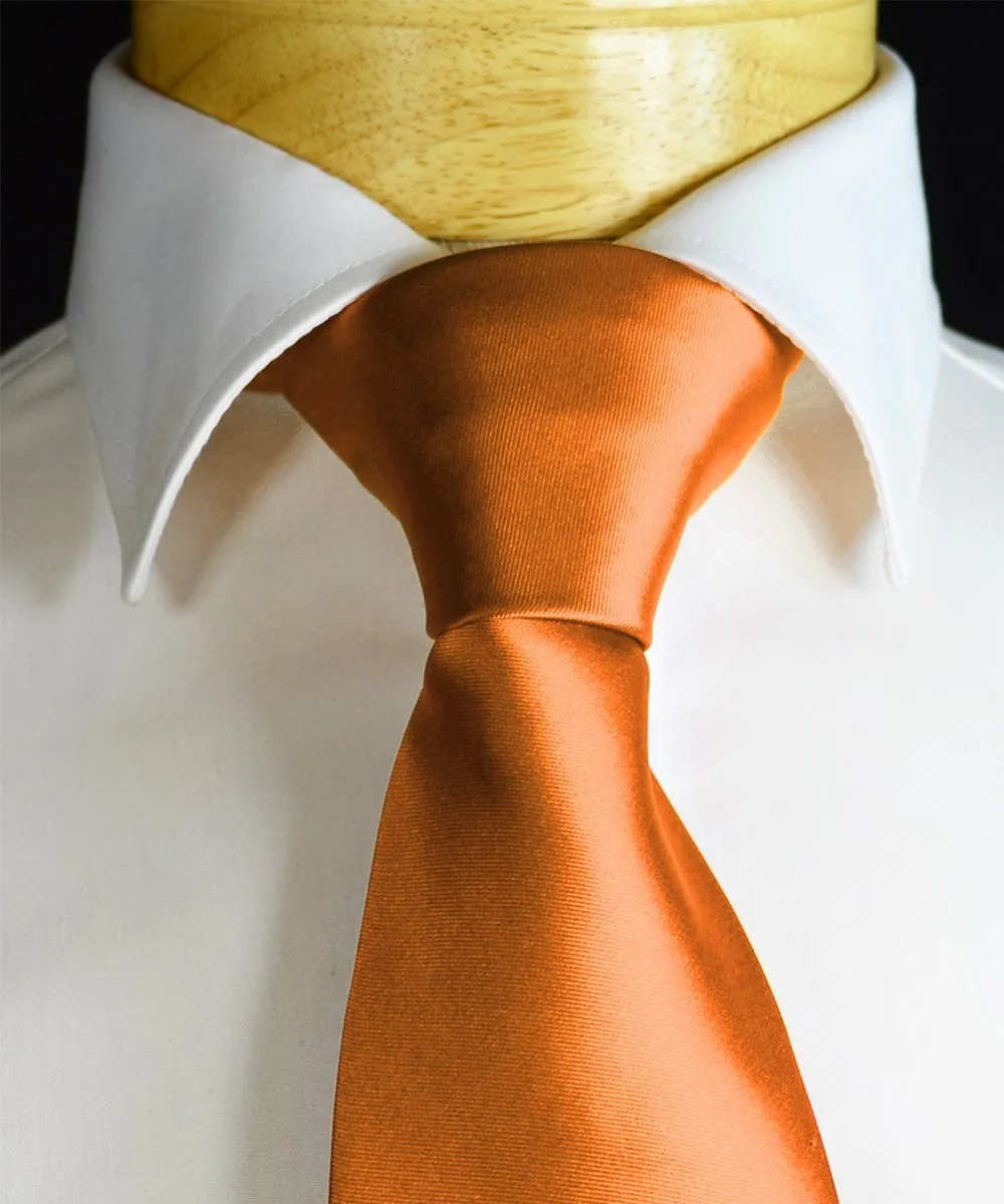 Coral Gold Necktie and Pocket Square