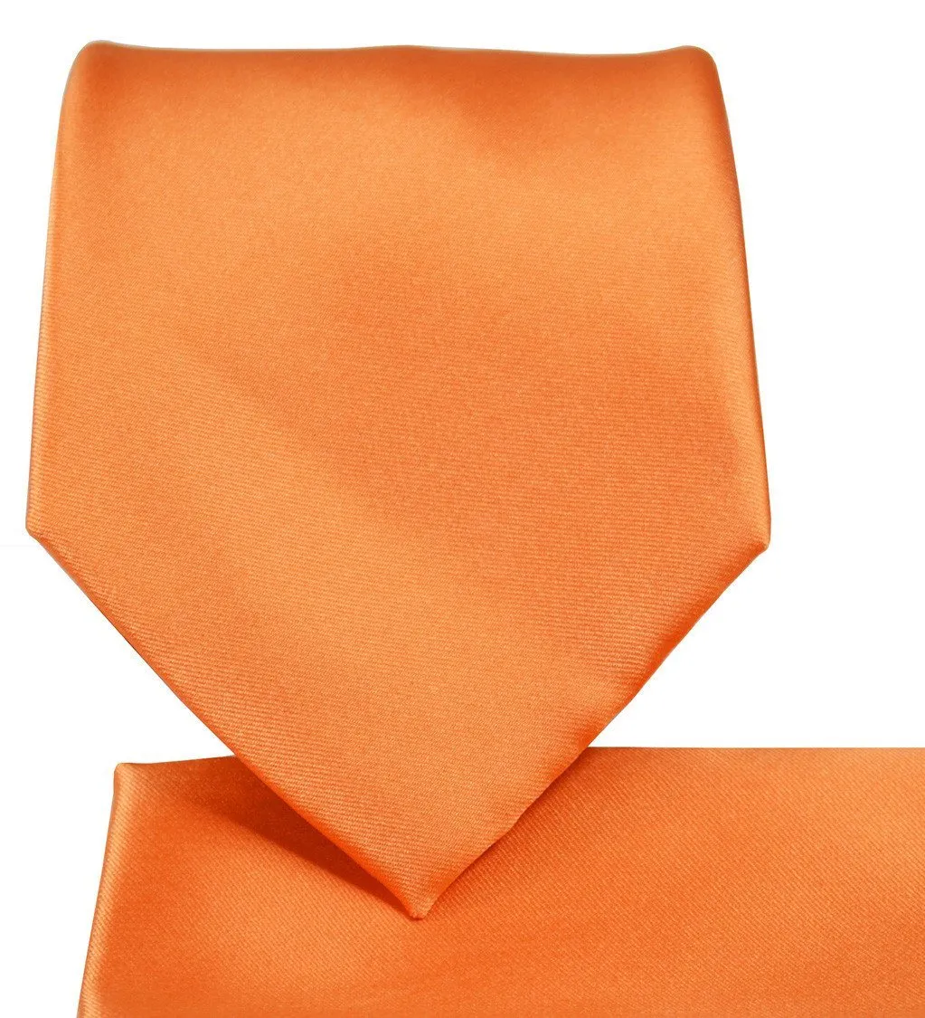 Coral Gold Necktie and Pocket Square