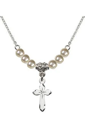 Cross w/ Pearls - FNN02-2529PWS/18/RH