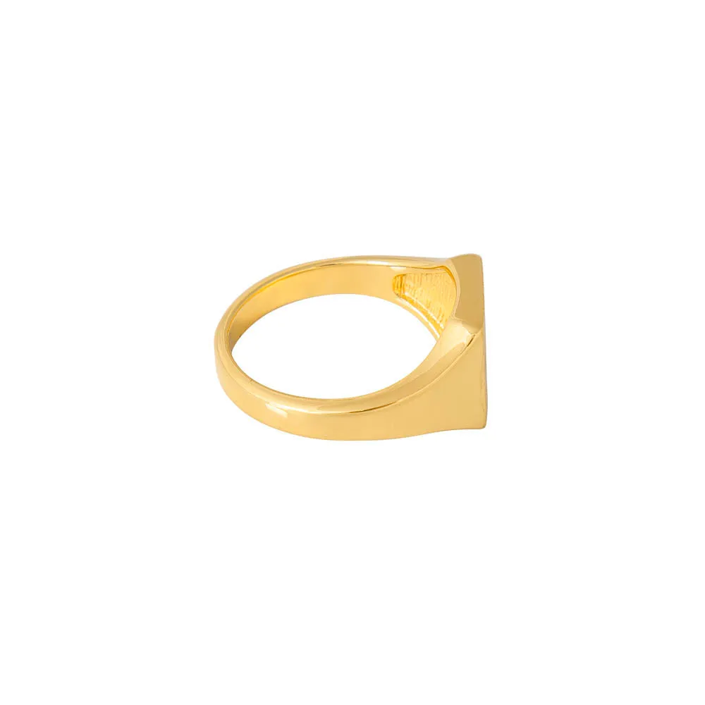 CRYSTAL HEART SIGNET RING