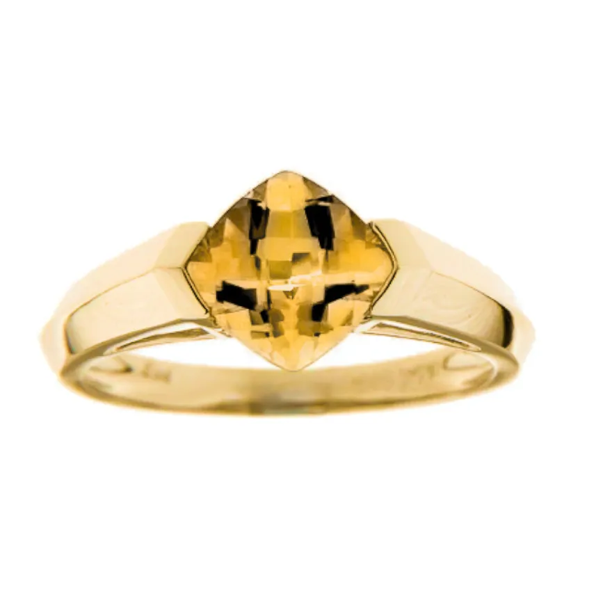 Cushion Citrine Ring