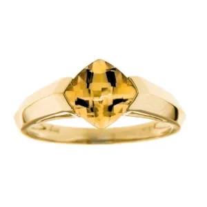 Cushion Citrine Ring