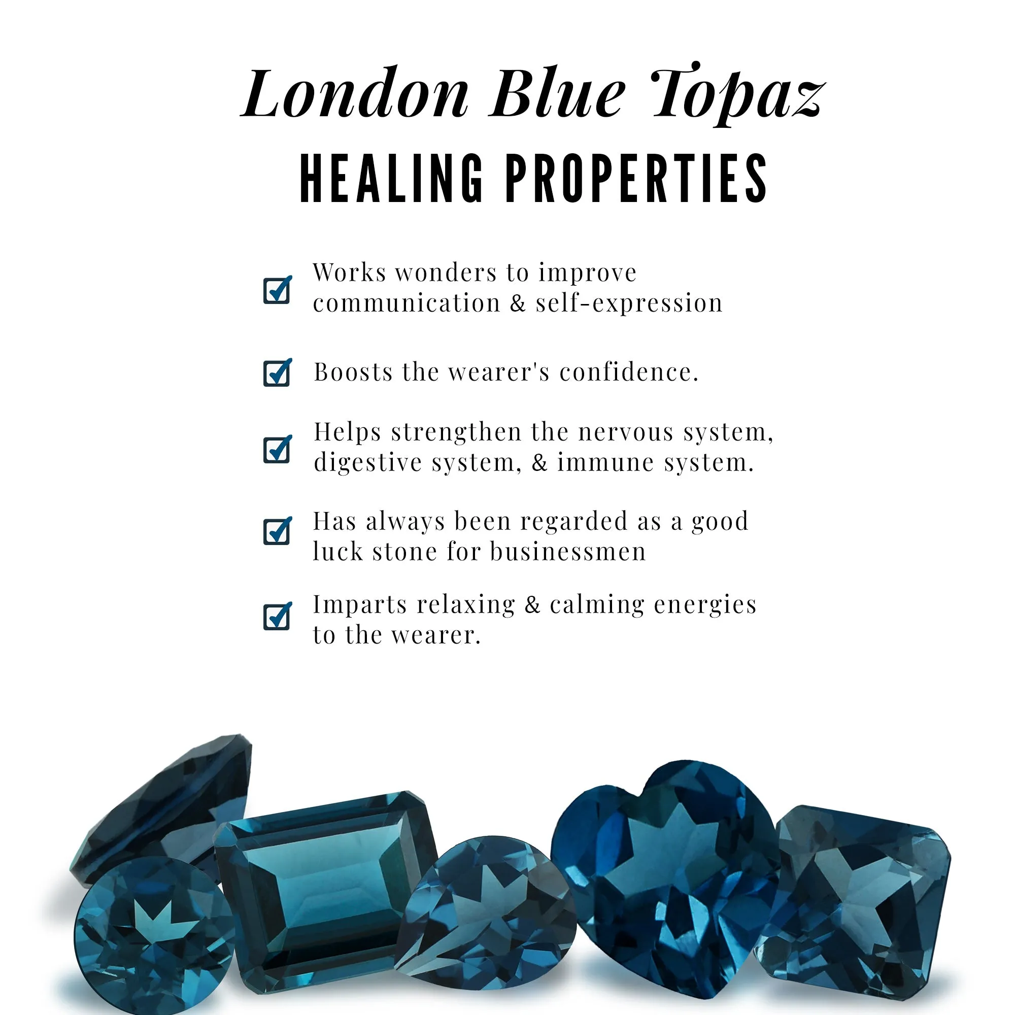 Cushion Cut London Blue Topaz Solitaire Ring Set with Diamond Stackable Band