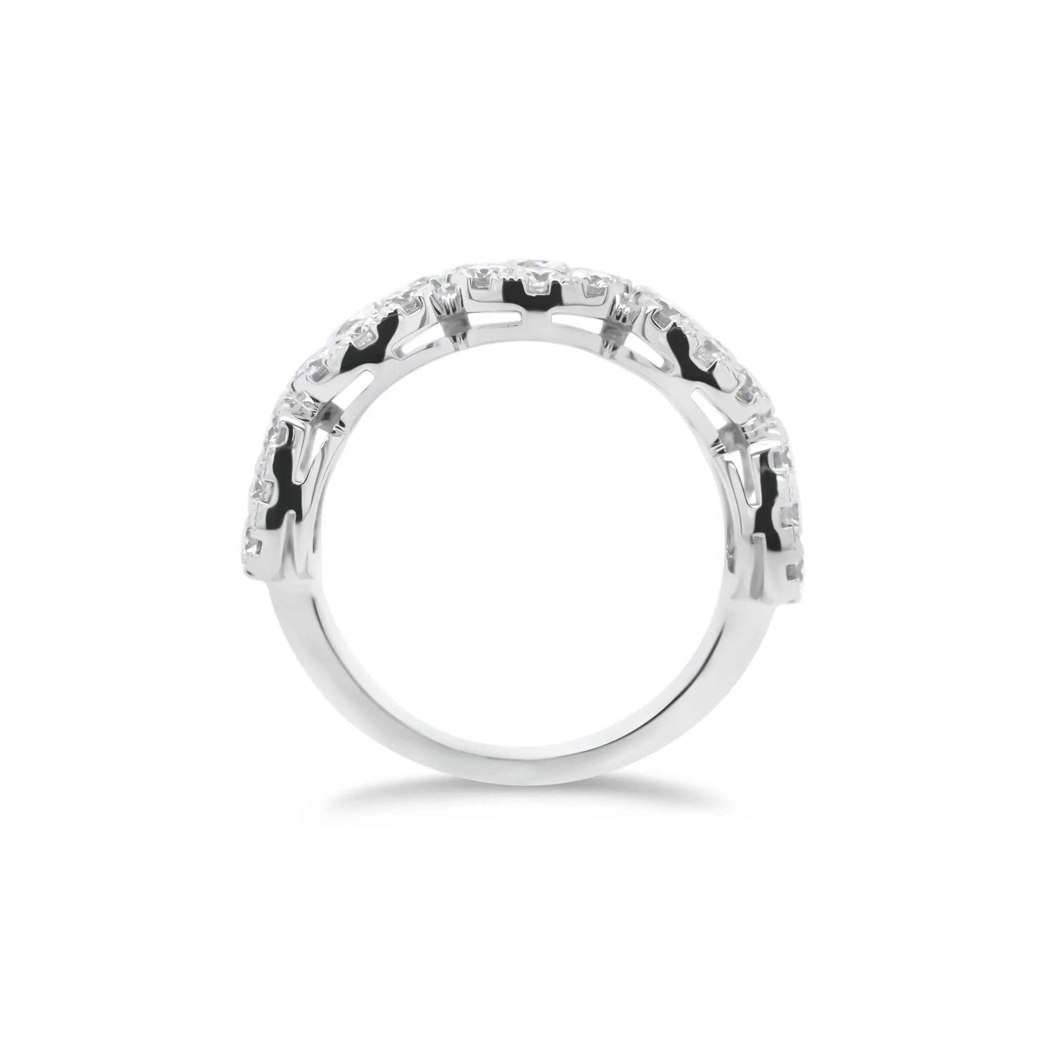 Cushion-Shaped Halo Diamond Wedding Band