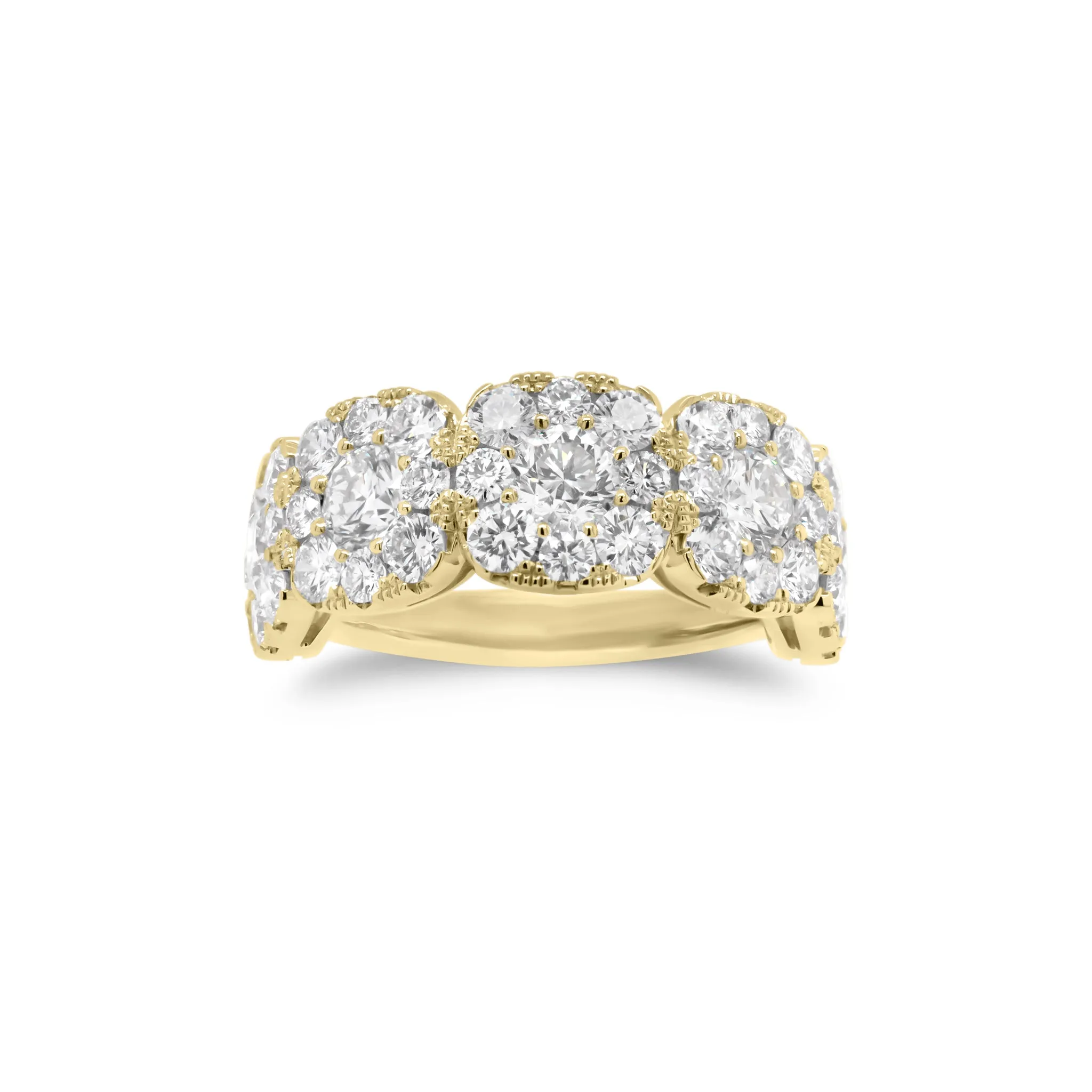 Cushion-Shaped Halo Diamond Wedding Band