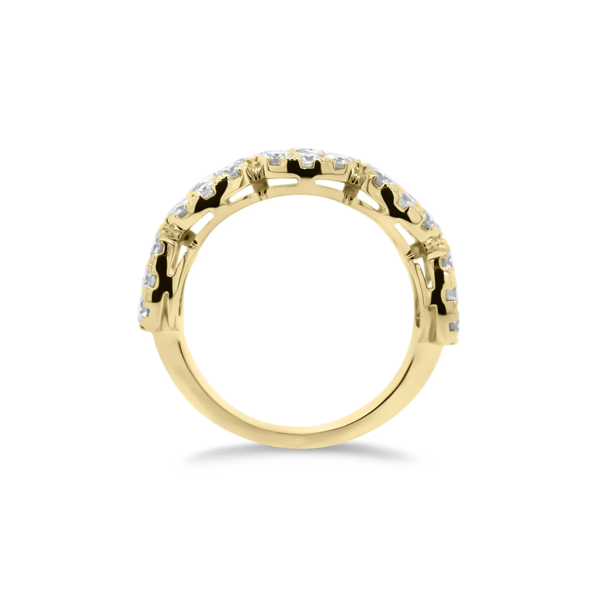 Cushion-Shaped Halo Diamond Wedding Band