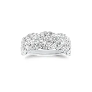 Cushion-Shaped Halo Diamond Wedding Band