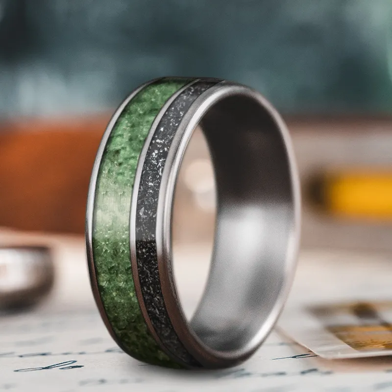 Custom Design - 2-Inlay Offset Ring bBnGwiU6pjnpOi1TNTgqzSO6