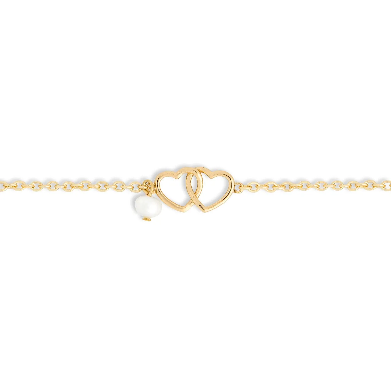 Dainty Bracelet - Silver/Gold Double Heart
