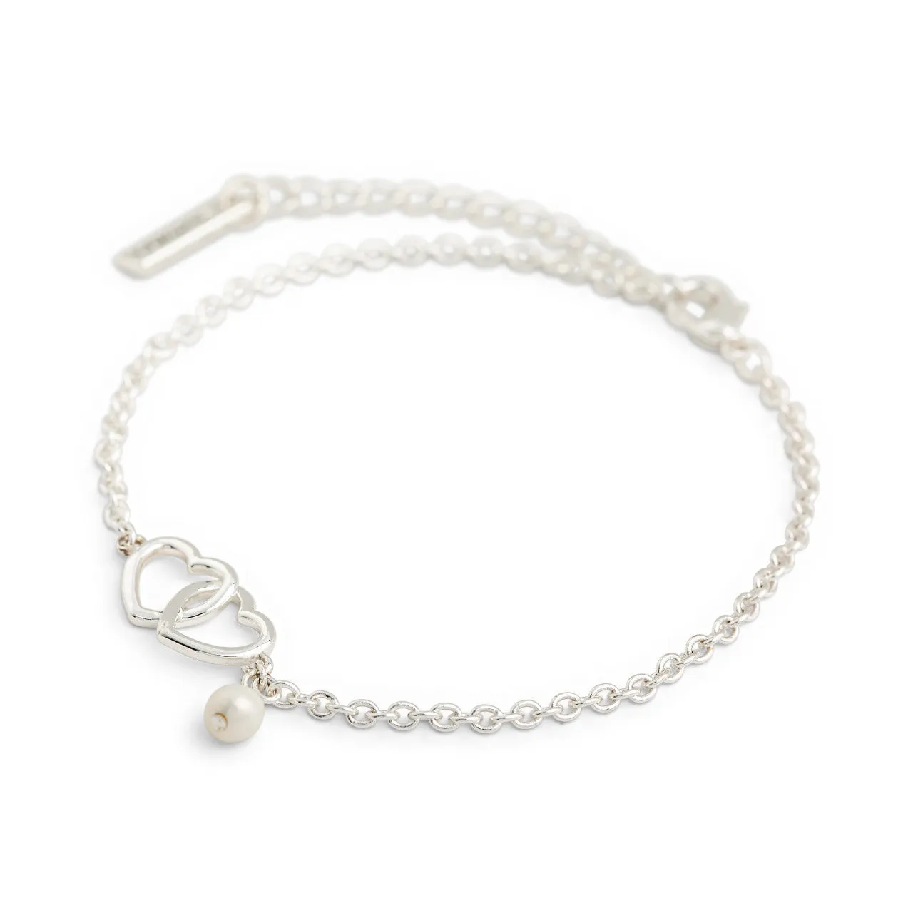 Dainty Bracelet - Silver/Gold Double Heart