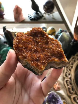 Dark Citrine Quartz Crystal Cluster
