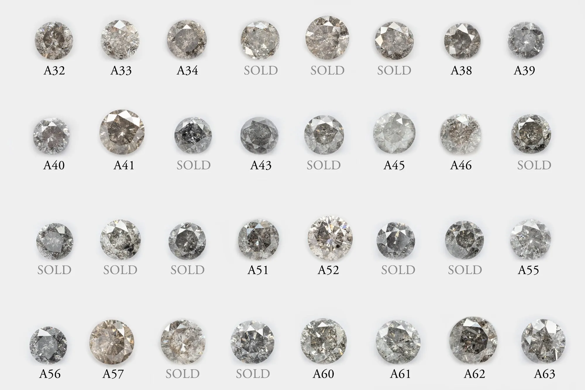 Design Your Own Custom Round Salt and Pepper Diamond Engagement Ring