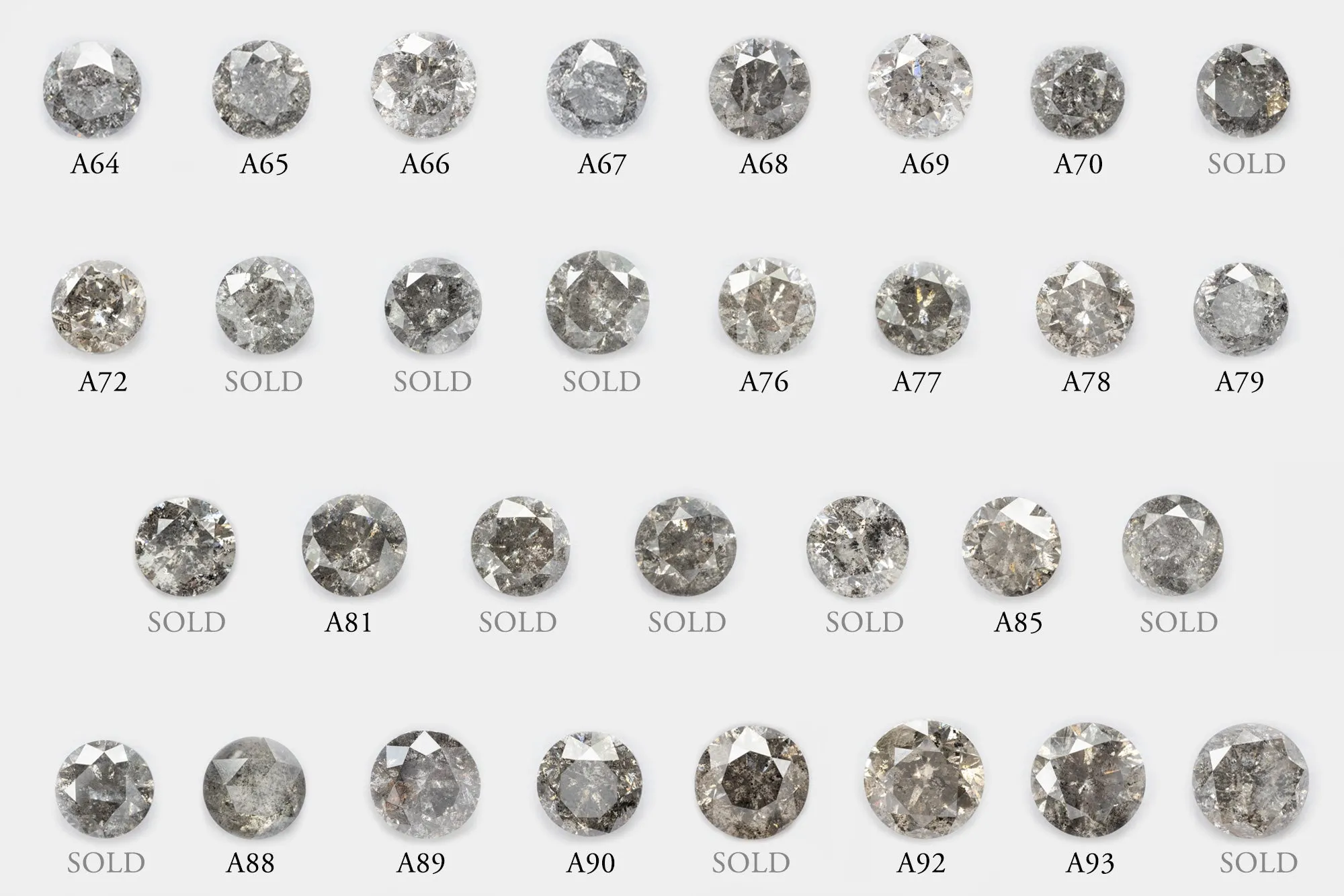Design Your Own Custom Round Salt and Pepper Diamond Engagement Ring