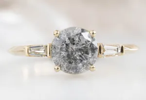 Design Your Own Custom Round Salt and Pepper Diamond Engagement Ring
