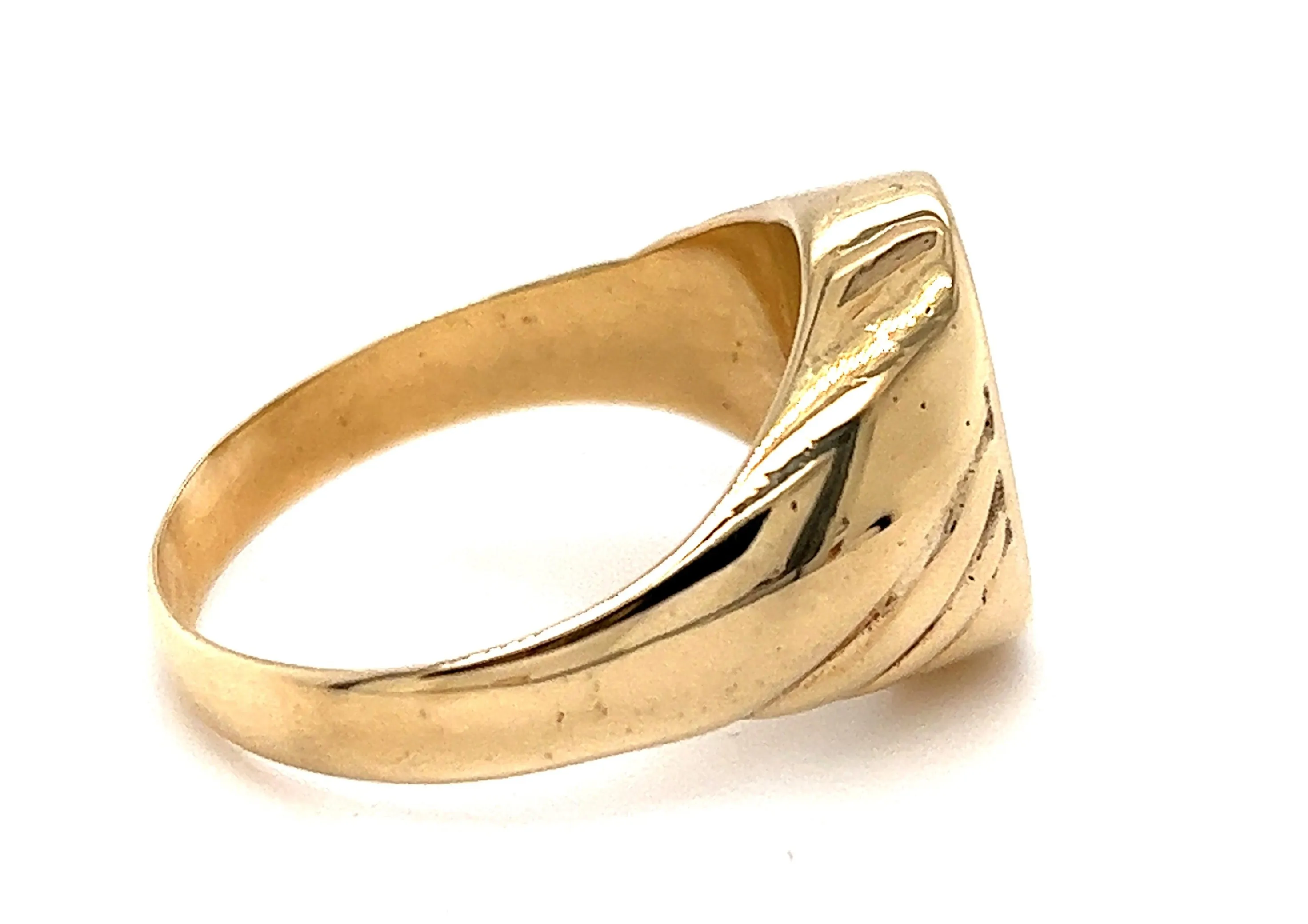 Diamond 18ct Yellow Gold Signet Ring