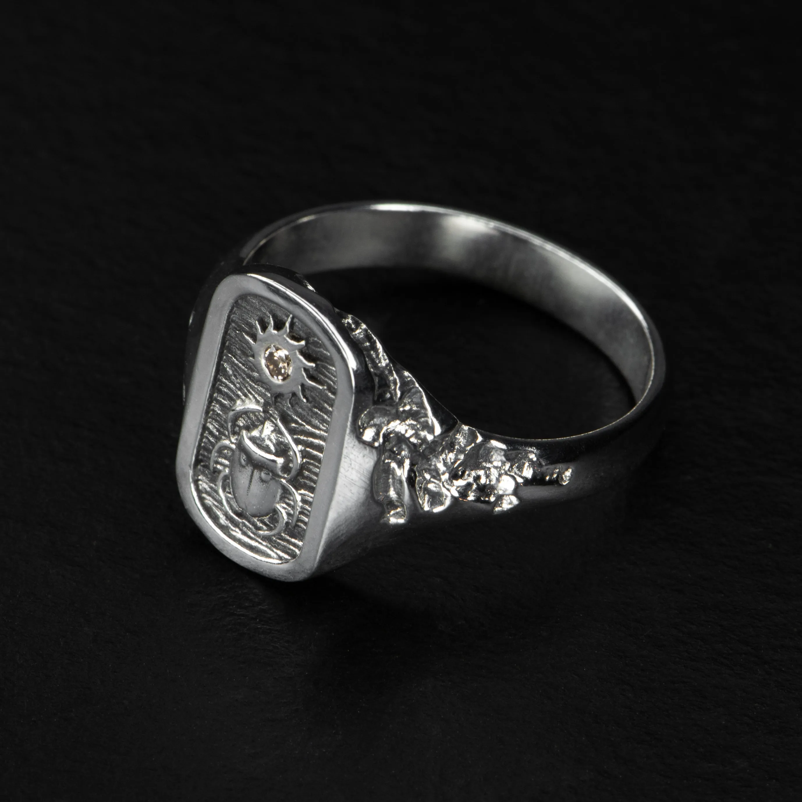 Diamond Signet Ring - AFTERLIFE