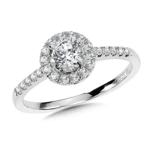 DIAMOND STAR HALO ENGAGEMENT RING