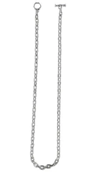 DOUBLE CROSS by Travis Walker - "SMOOTH OVAL LINK CHAIN" Necklace 24"