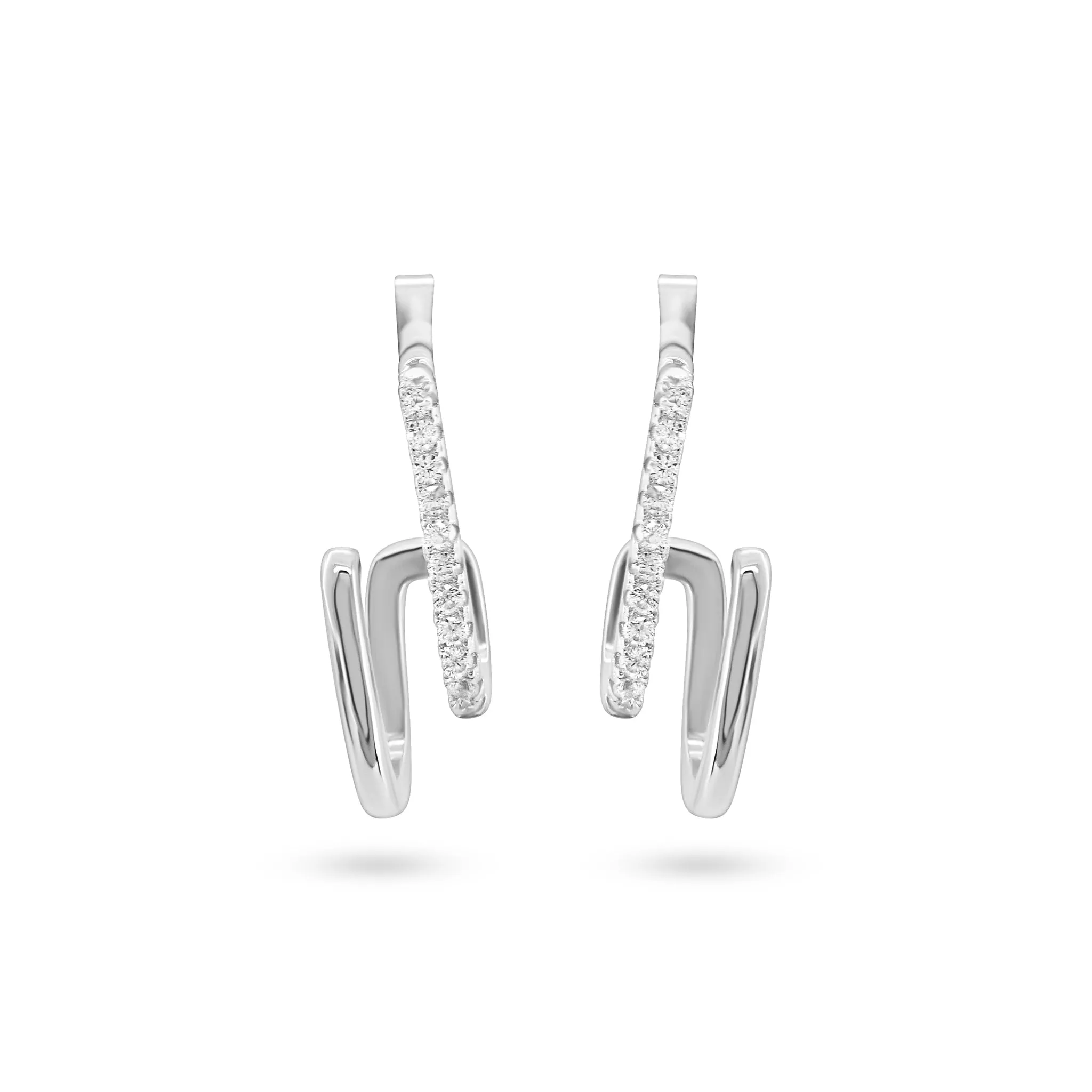 Elegant Cascade Silver Earrings