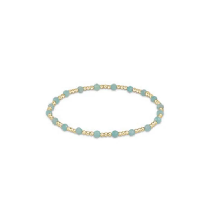 enewton 6.25" Gemstone Gold Sincerity Pattern 3mm Bead Bracelet - Spring/Summer 2024