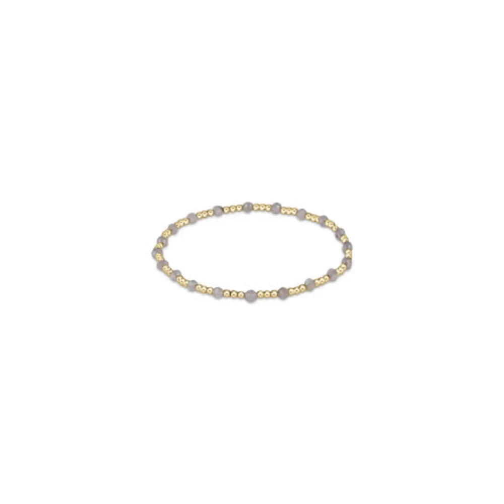 enewton 6.25" Gemstone Gold Sincerity Pattern 3mm Bead Bracelet - Spring/Summer 2024