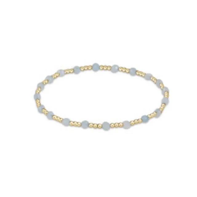 enewton 6.25" Gemstone Gold Sincerity Pattern 3mm Bead Bracelet - Spring/Summer 2024
