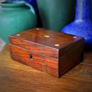 English Mahogany Jewelry Box