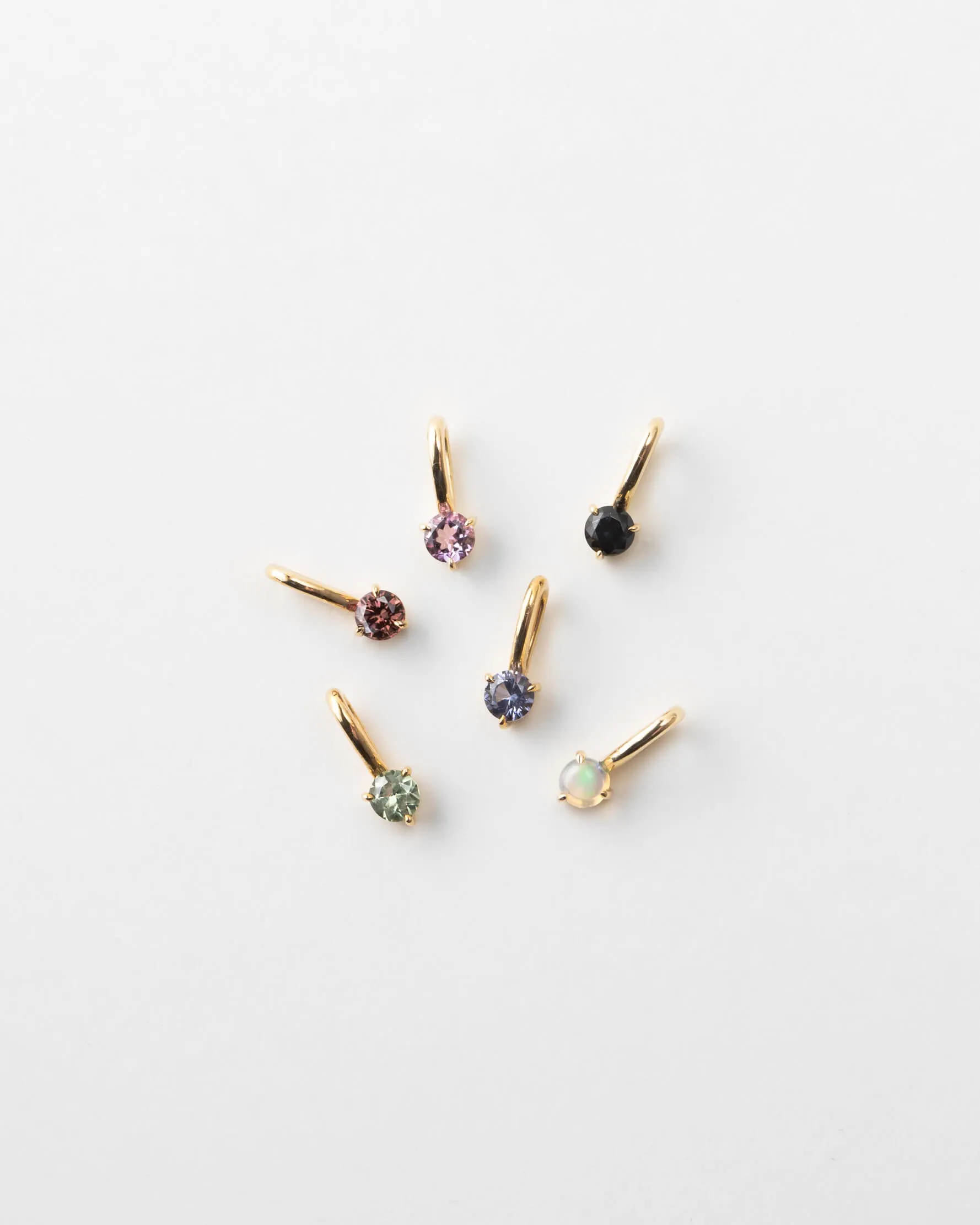 Extra Solid Gold Aura Gemstone Charm