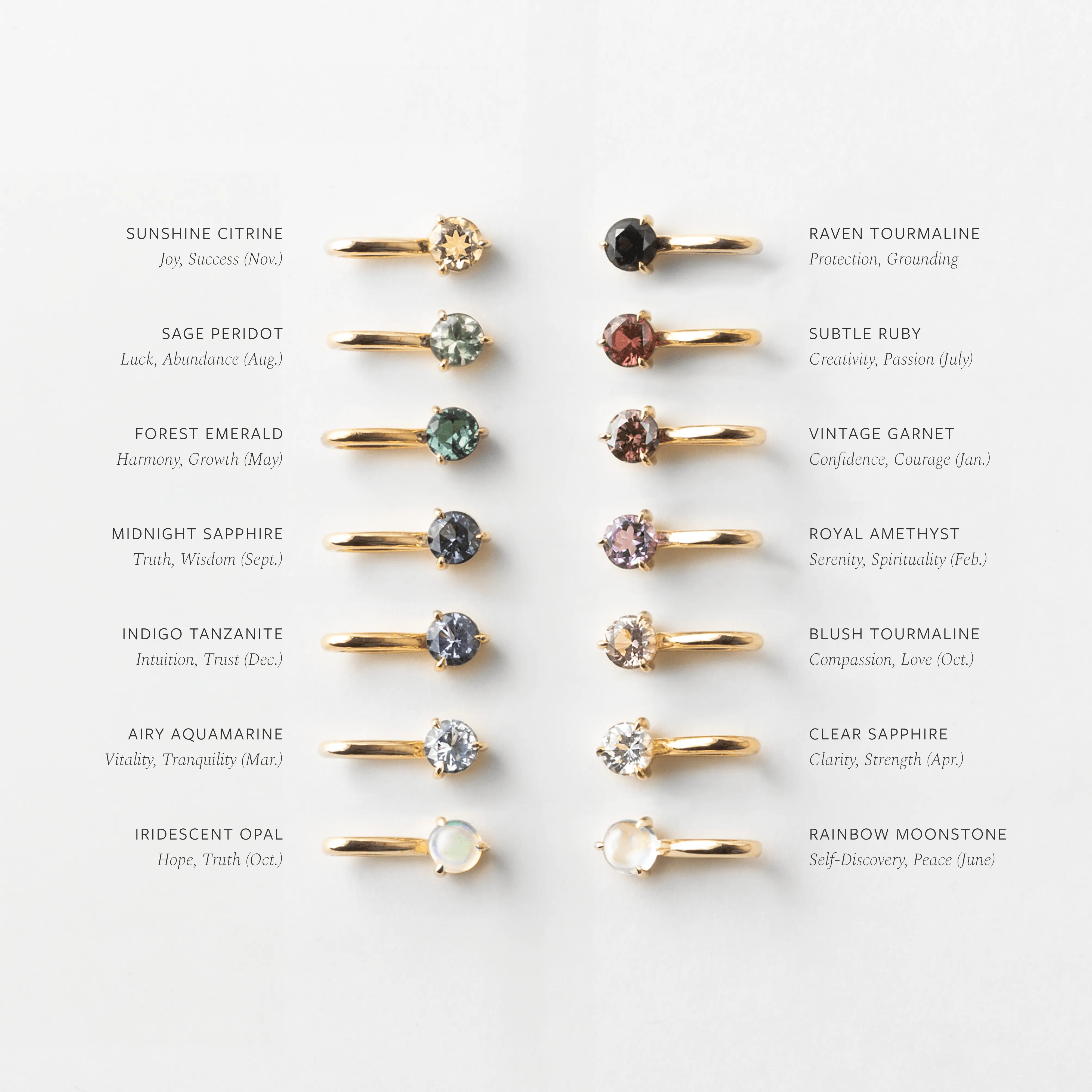 Extra Solid Gold Aura Gemstone Charm