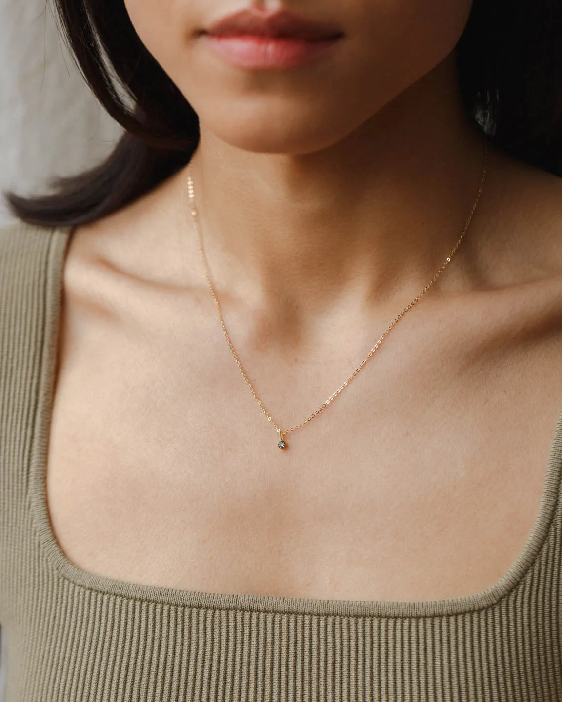 Extra Solid Gold Aura Gemstone Charm