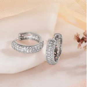 Flower Power Silver Hoops 925 Silver Earrings