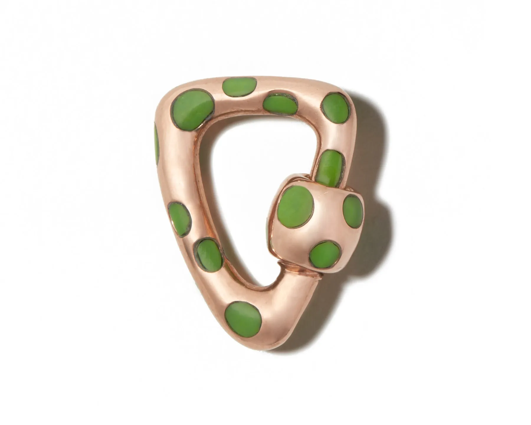 Free Form Inlay Lock with Green Turquoise