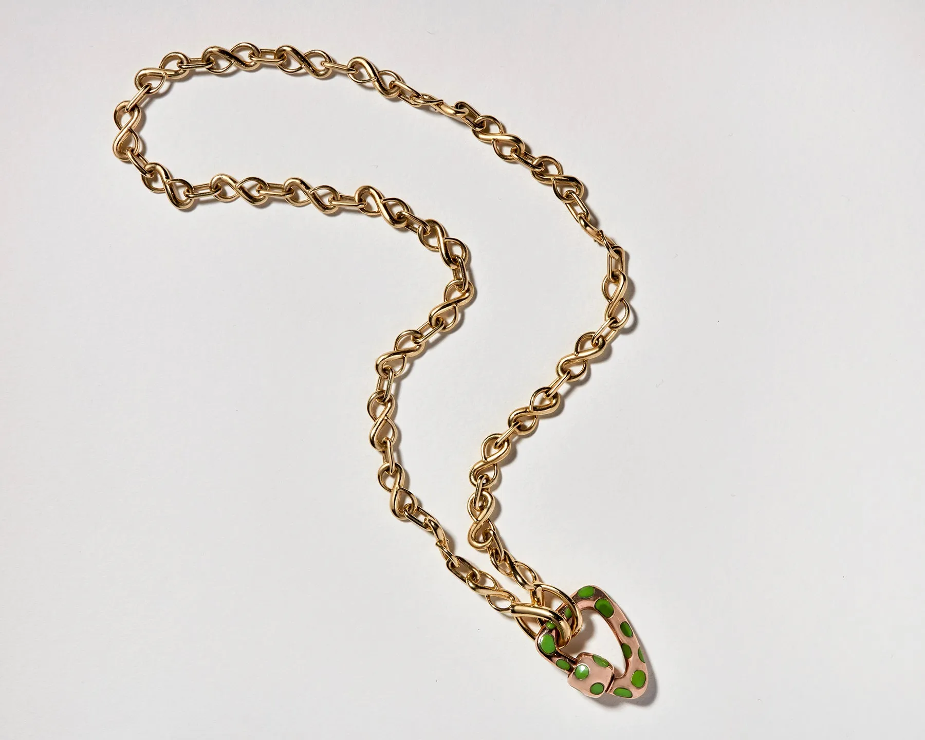 Free Form Inlay Lock with Green Turquoise