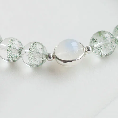 Garden Crystal and Moonstone Beaded Bracelet Handmade Jewelry Accessories Women