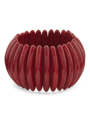 GARDENIA Coral Tribal Stretch Bracelet