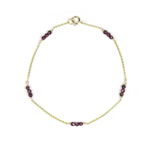Garnet Grace Bracelet - 9ct Gold