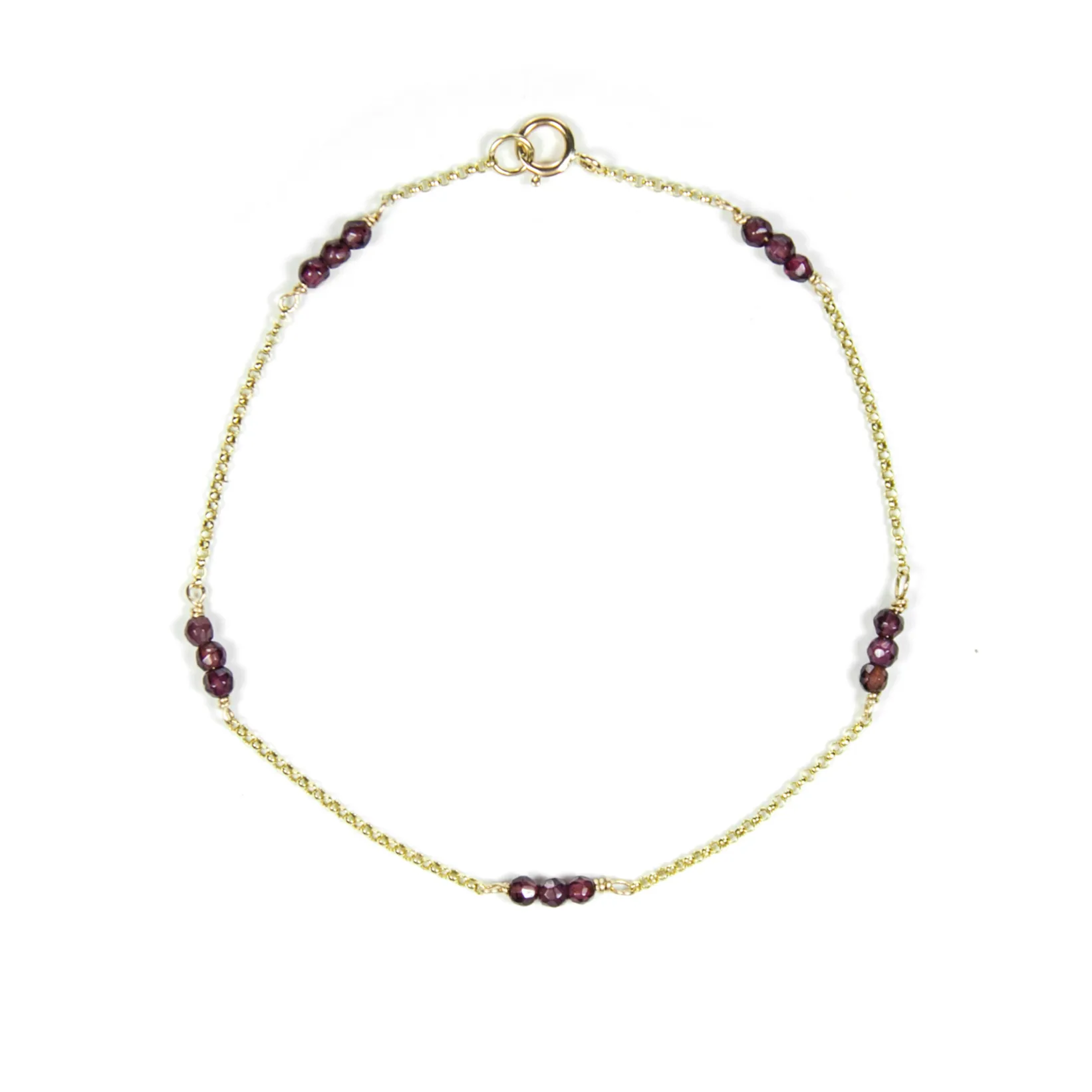 Garnet Grace Bracelet - 9ct Gold