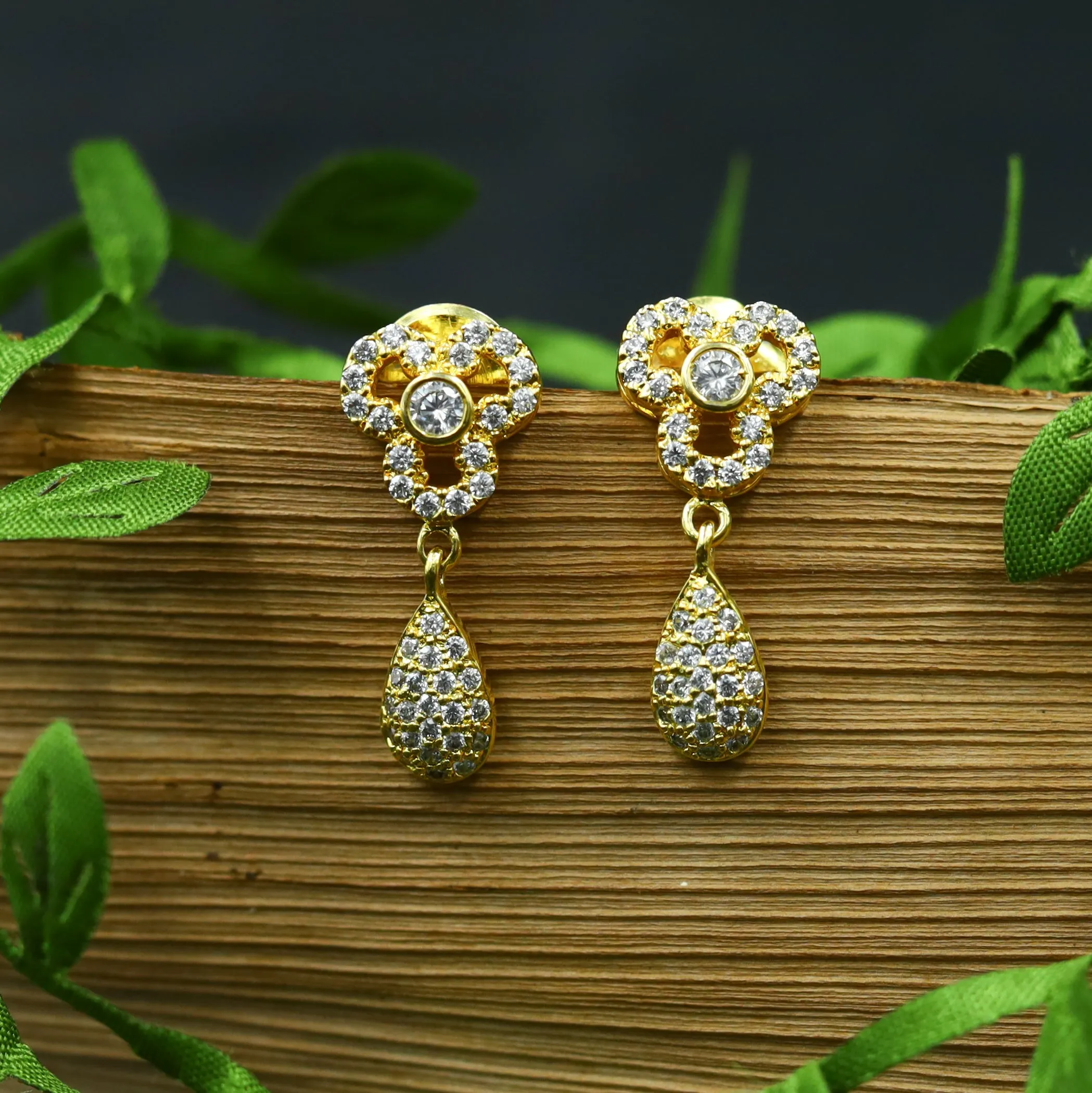 Gold Zircon/AD Necklace Set