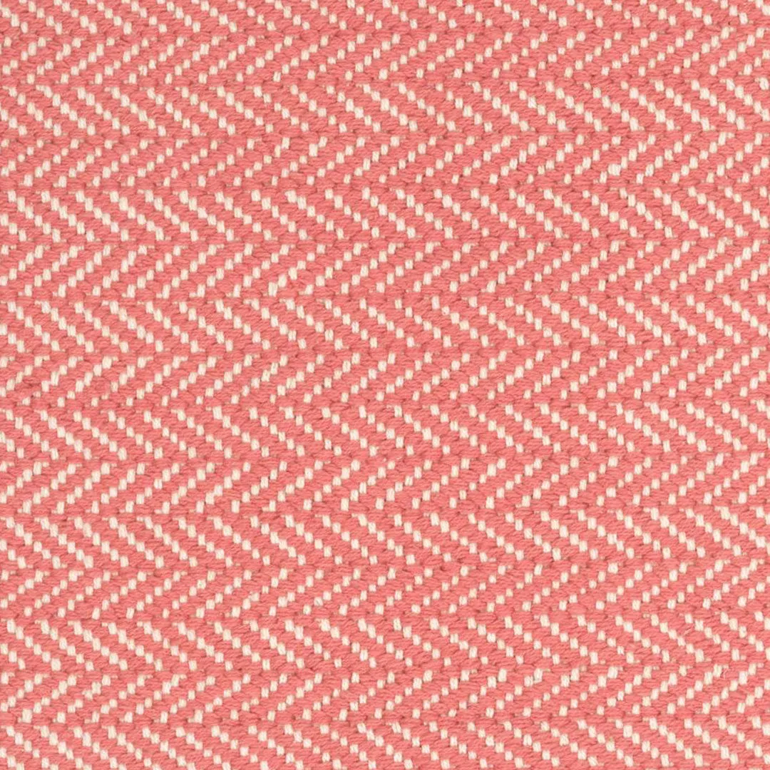 Herringbone Coral Woven Cotton Rug