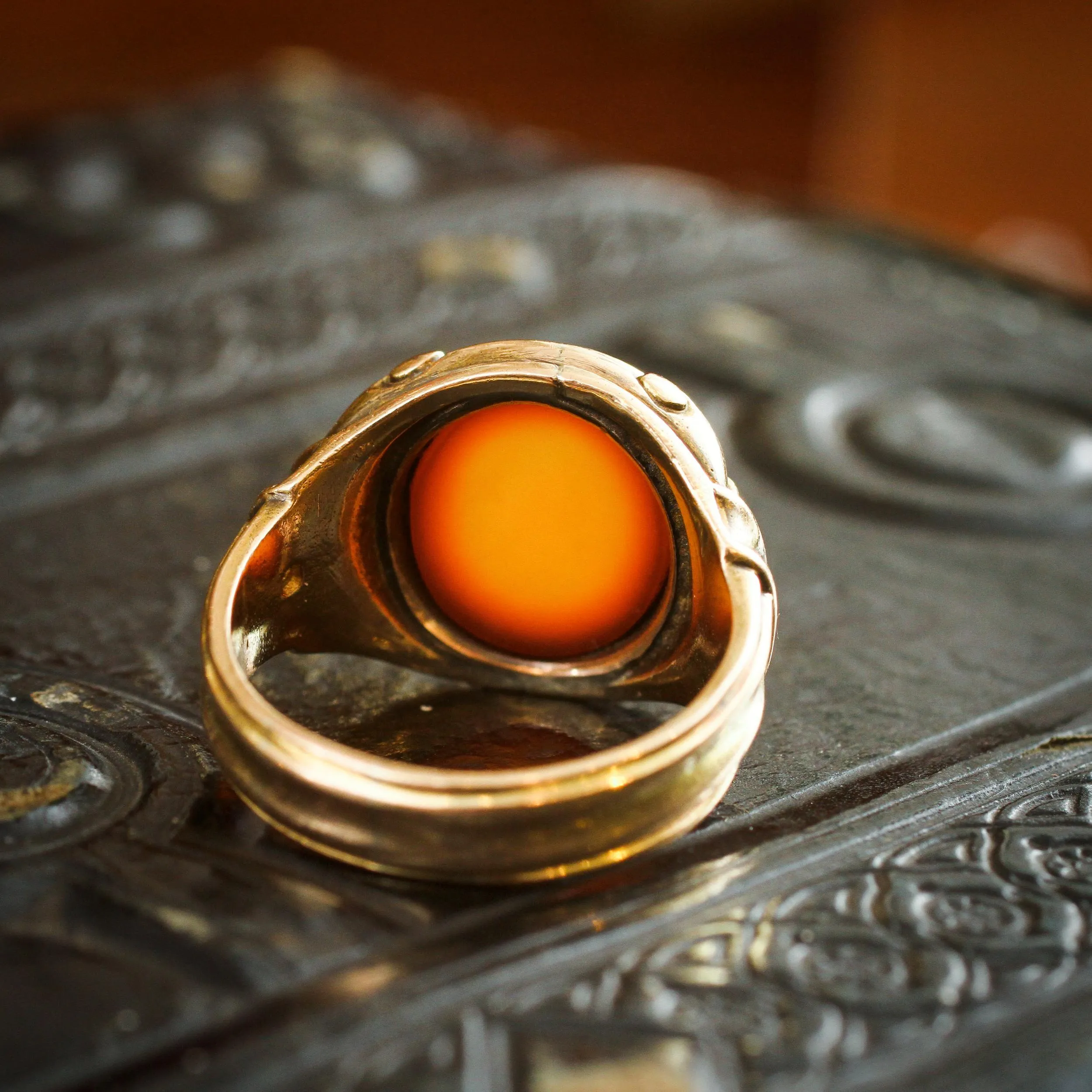 Impressive Date 1922 Gents 15ct Sardonyx Signet Ring