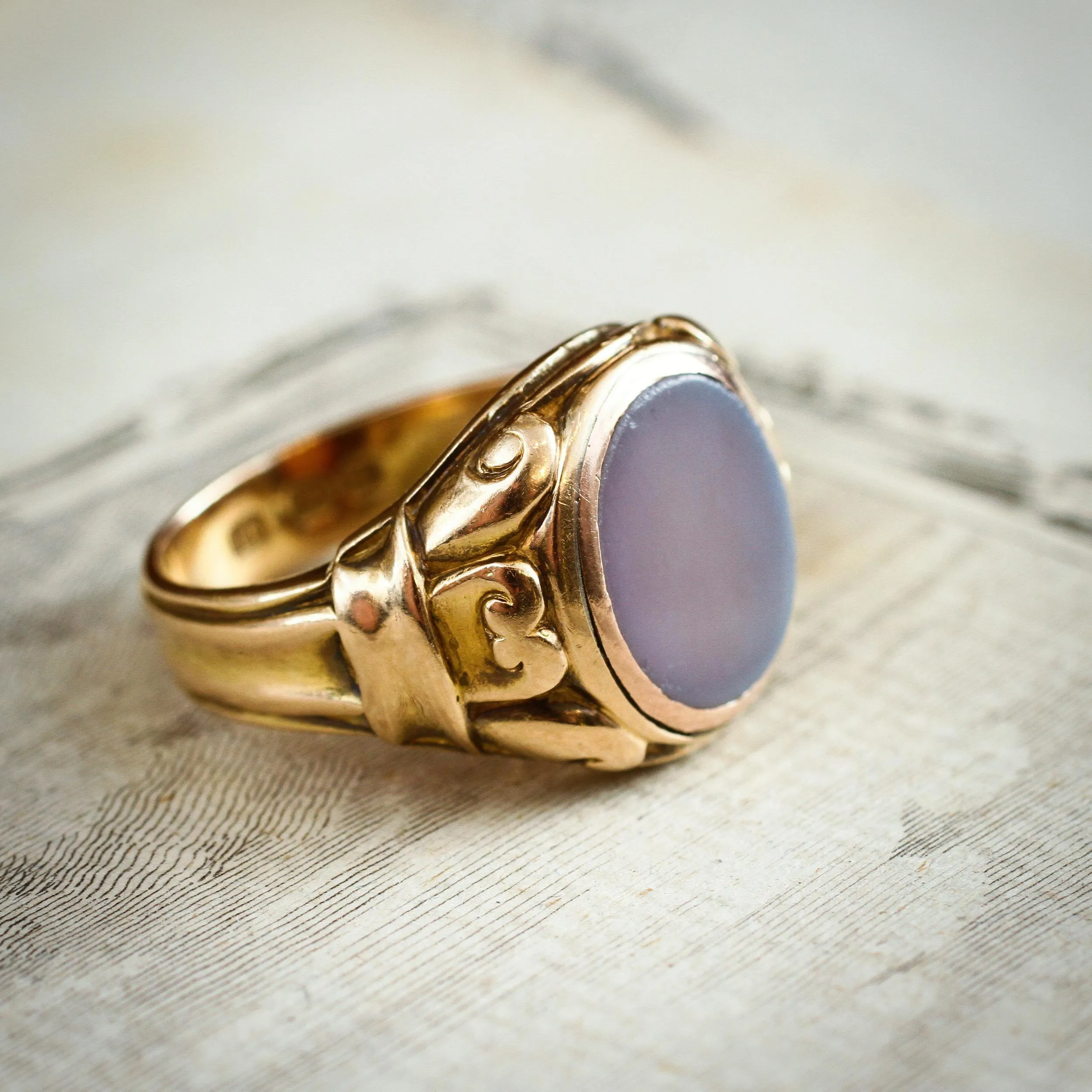 Impressive Date 1922 Gents 15ct Sardonyx Signet Ring