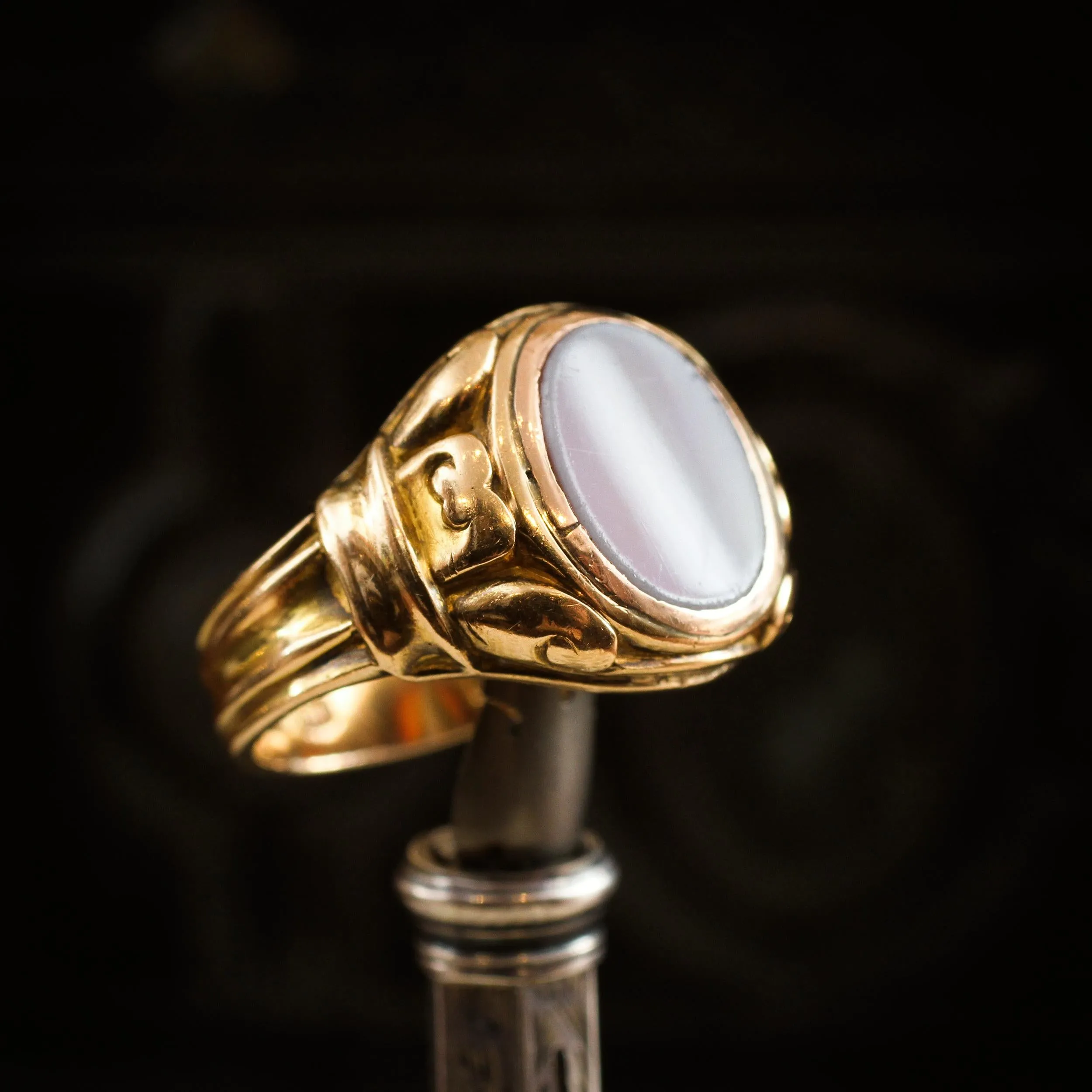Impressive Date 1922 Gents 15ct Sardonyx Signet Ring